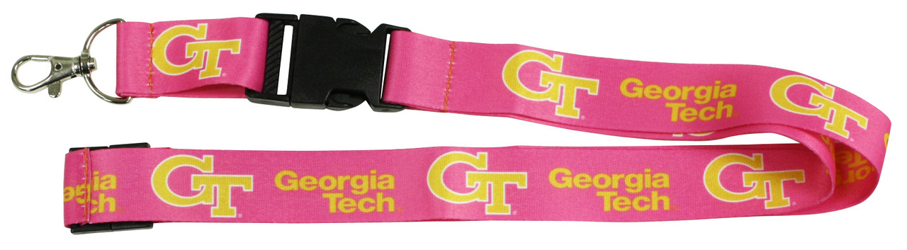 Georgia Tech Yellow Jackets Pink Lanyard