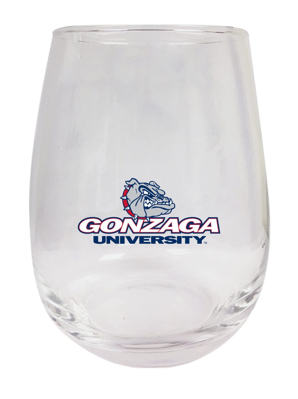 Gonzaga Bulldogs 9 oz Stemless Wine Glass