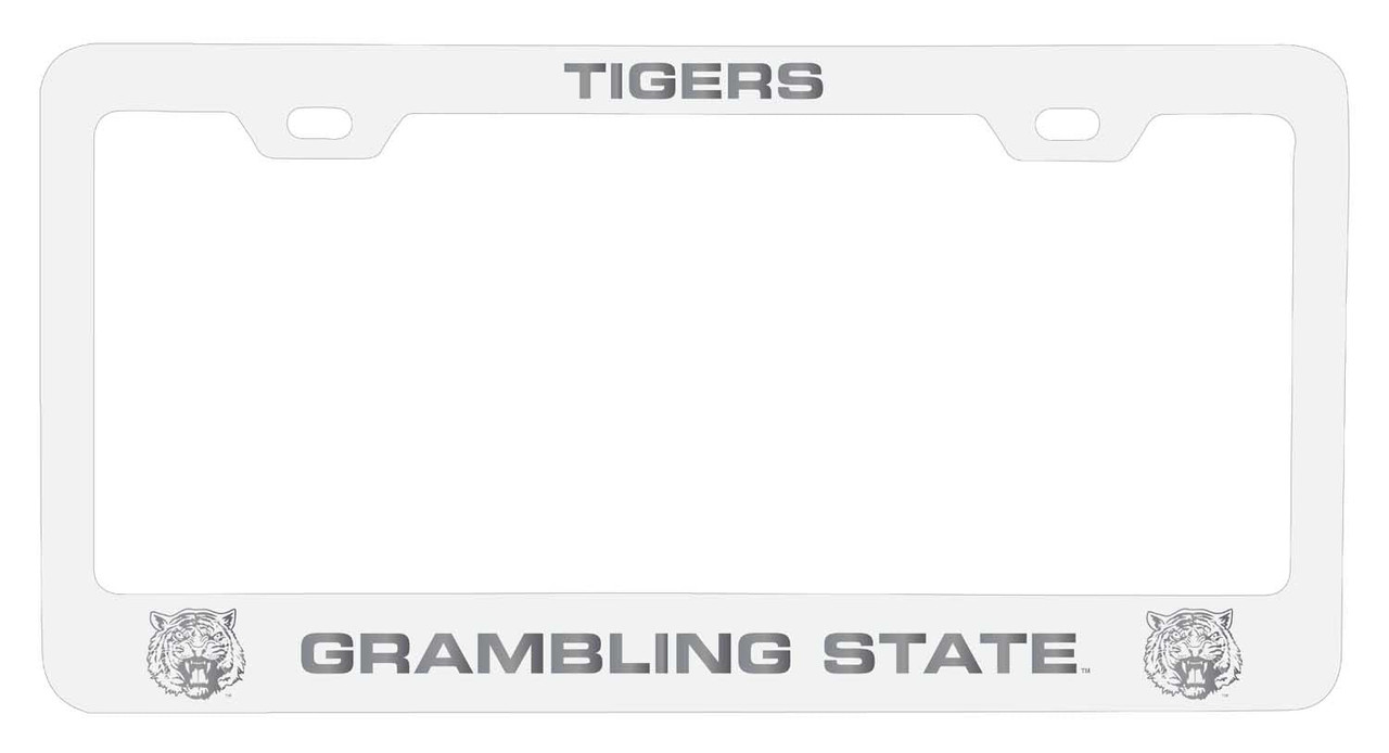 Grambling State Tigers Etched Metal License Plate Frame Choose Your Color