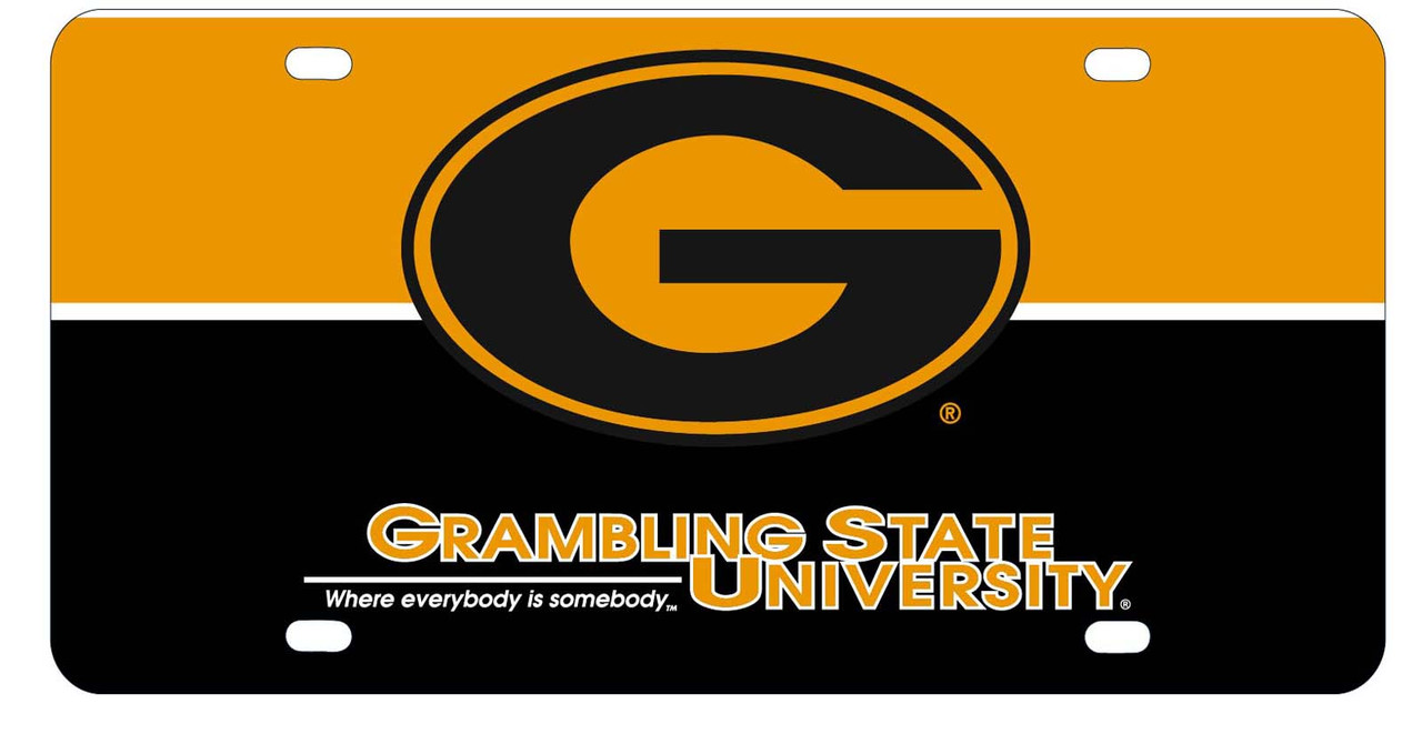 Grambling University Bulldogs Metal License Plate Car Tag