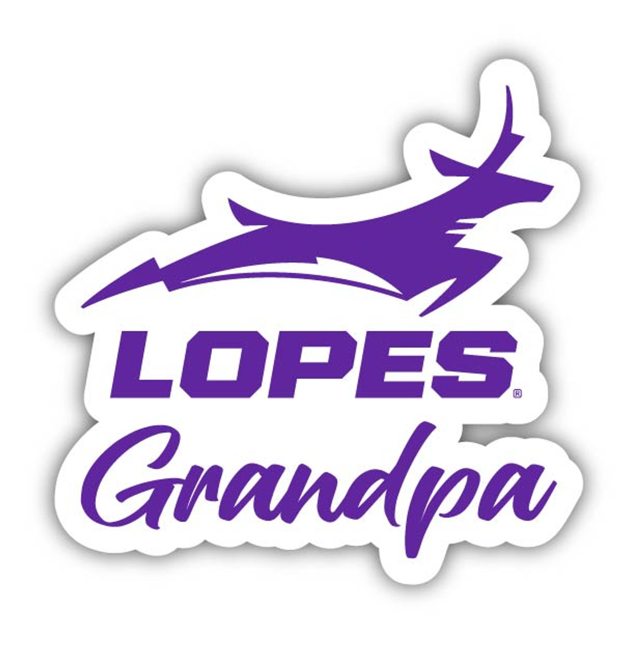 Grand Canyon University Lopes 4 Inch Proud Grandpa Die Cut Decal