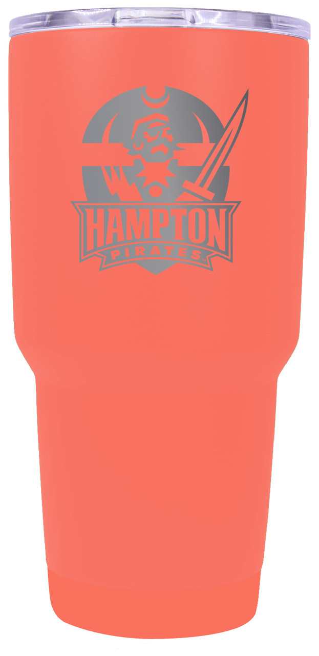 Hampton University 30 oz Laser Engraved Stainless Steel Insulated Tumbler Choose Your Color.
