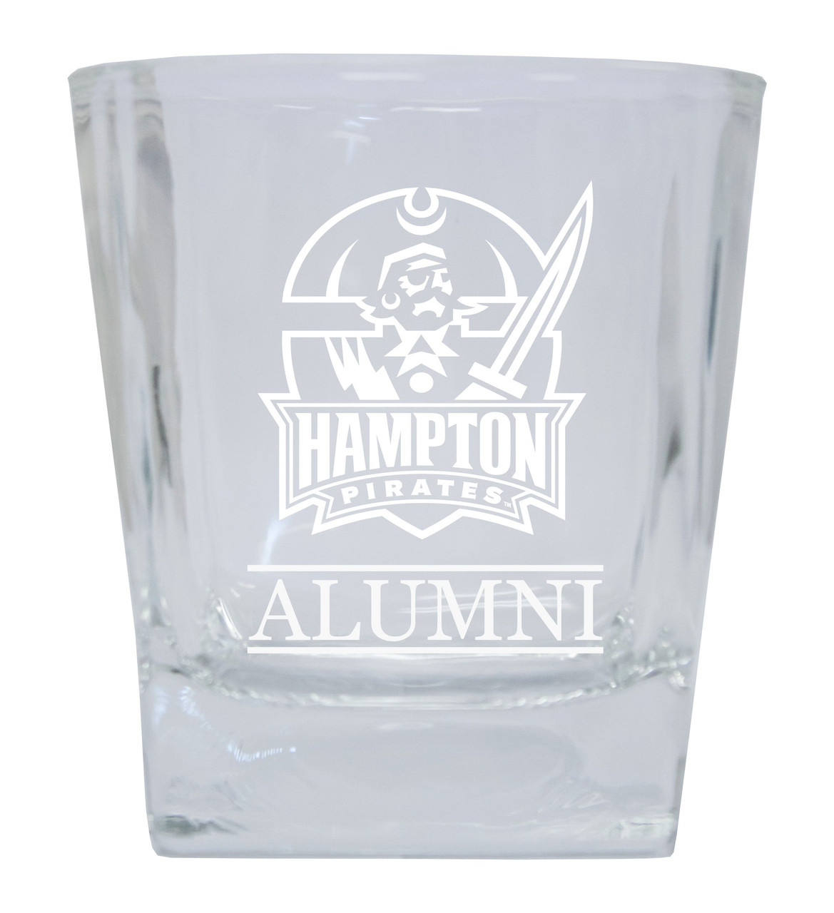 Hampton University Etched Alumni 8 oz Shooter Glass Tumbler 2-Pack