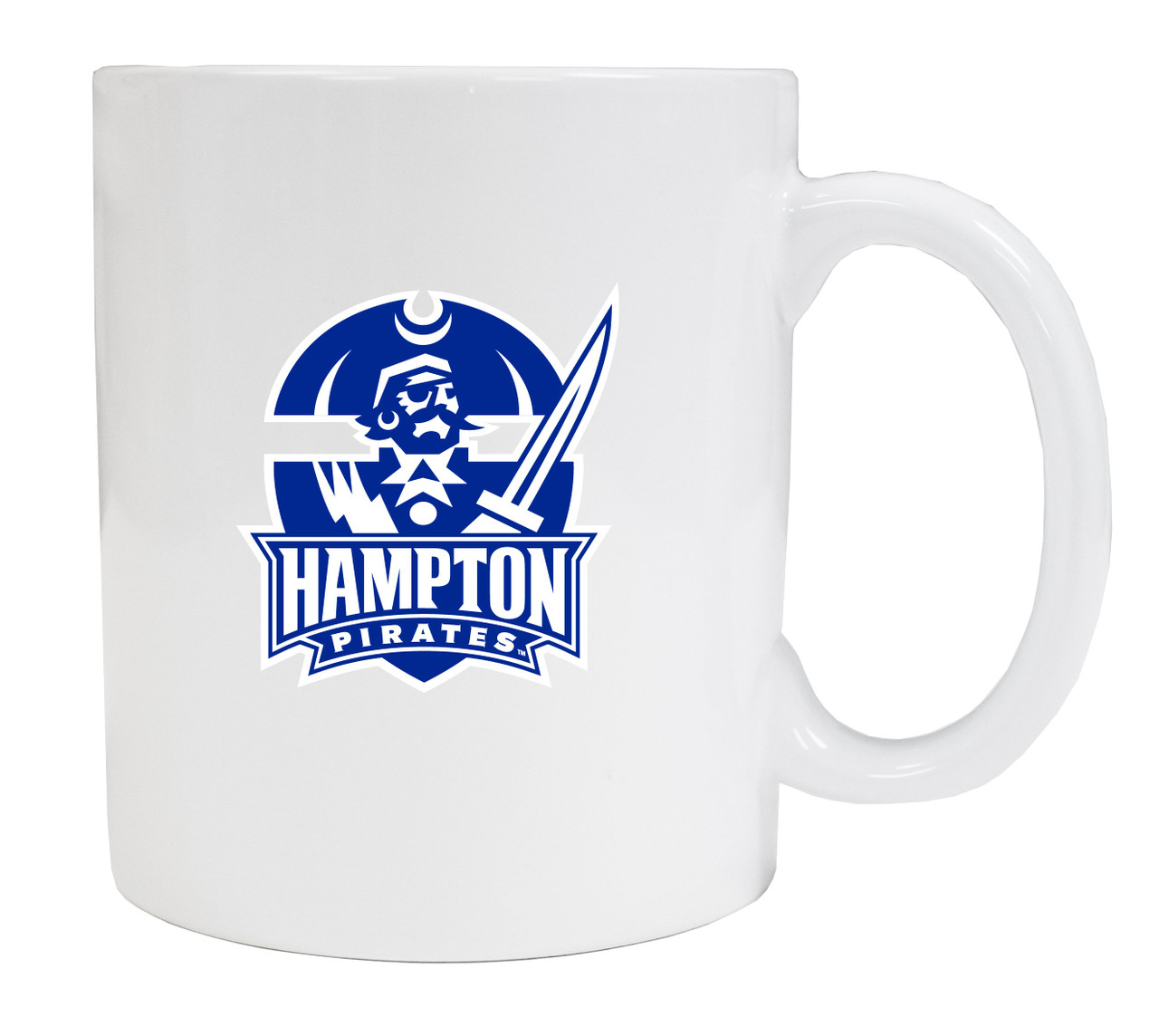 Hampton University Proud Mom White Ceramic Coffee Mug (White).