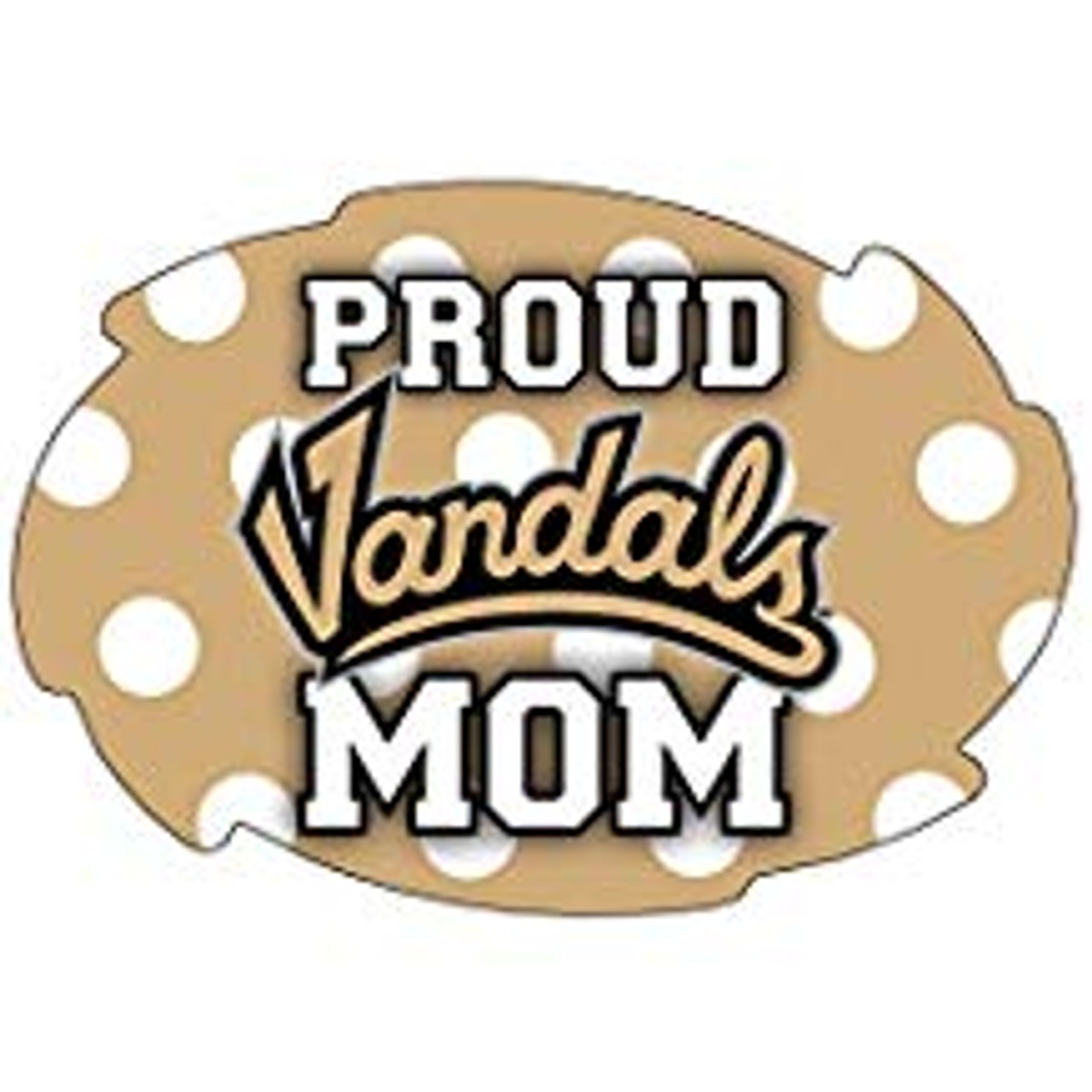 Idaho Vandals NCAA Collegiate Trendy Polka Dot Proud Mom 5" x 6" Swirl Decal Sticker