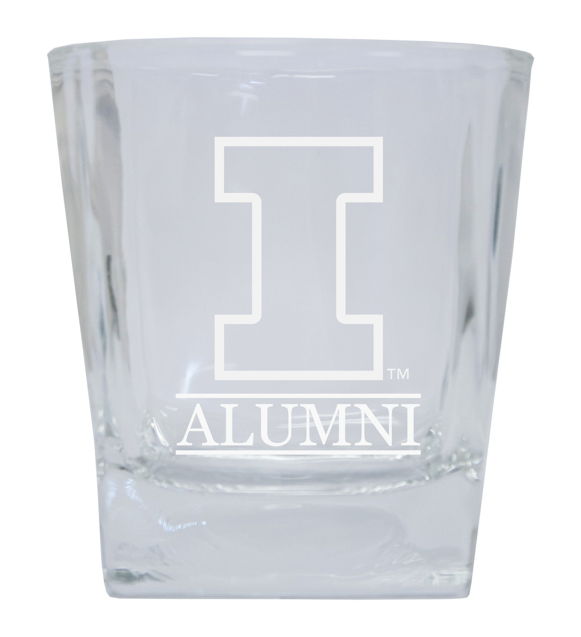 Illinois Fighting Illini 8 oz Etched Alumni Glass Tumbler 2-Pack