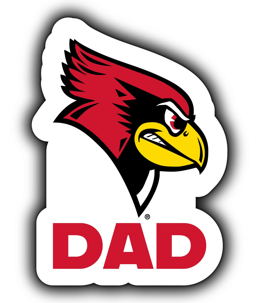 Illinois State Redbirds 4-Inch Proud Dad Die Cut Decal