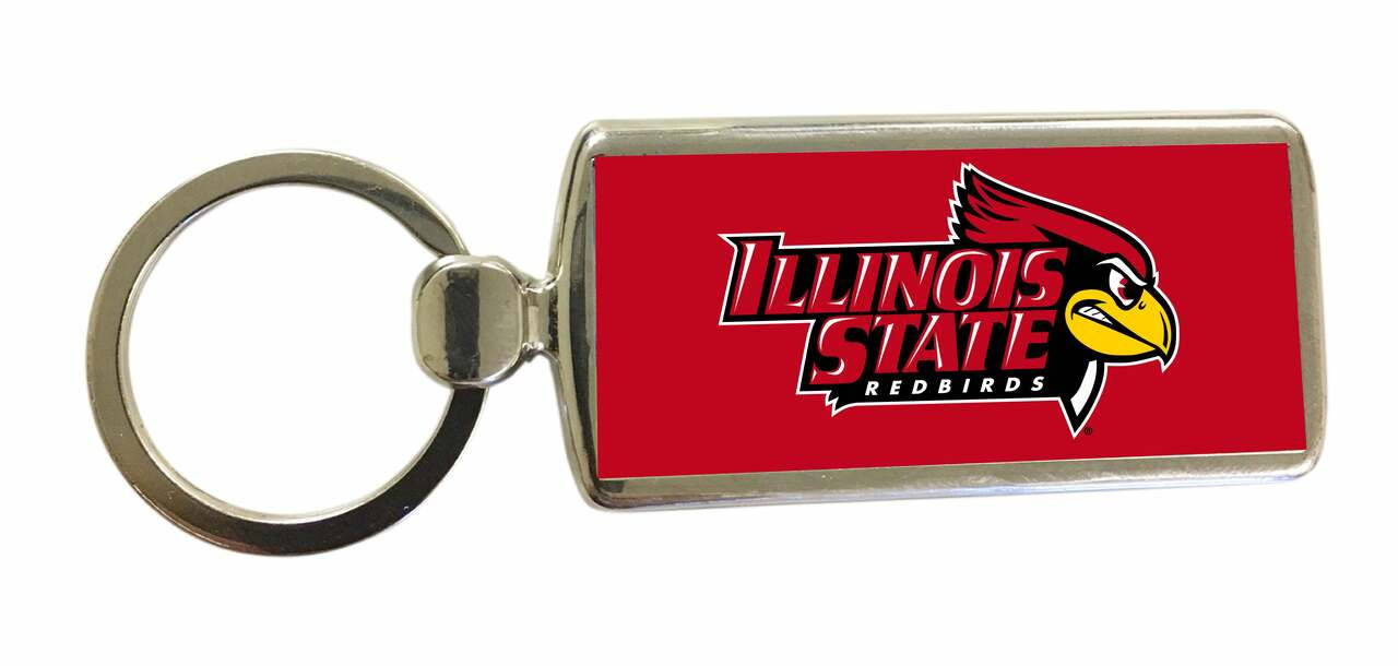 Illinois State Redbirds Metal Keychain