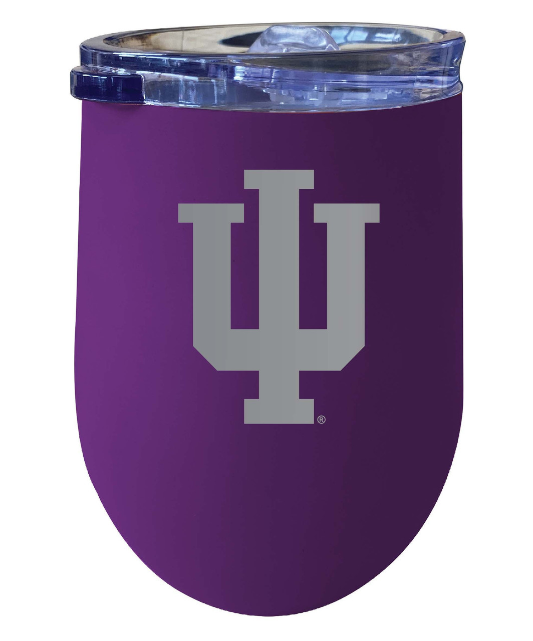 Indiana Hoosiers 12 oz Etched Insulated Wine Stainless Steel Tumbler Purple