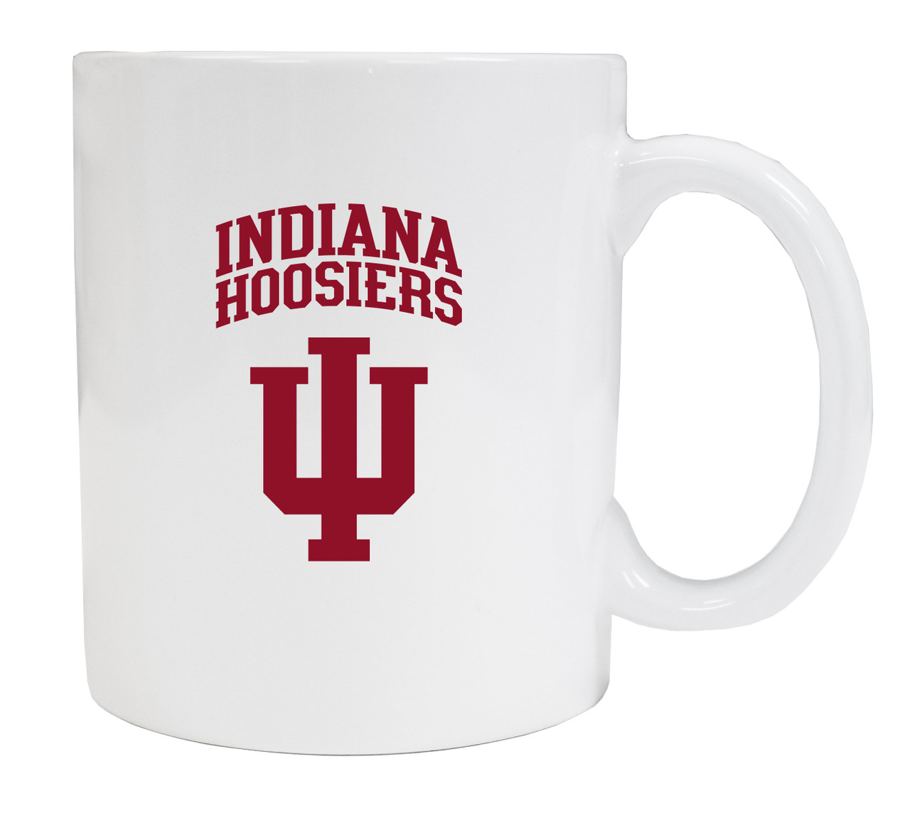 Indiana Hoosiers White Ceramic Mug (White).
