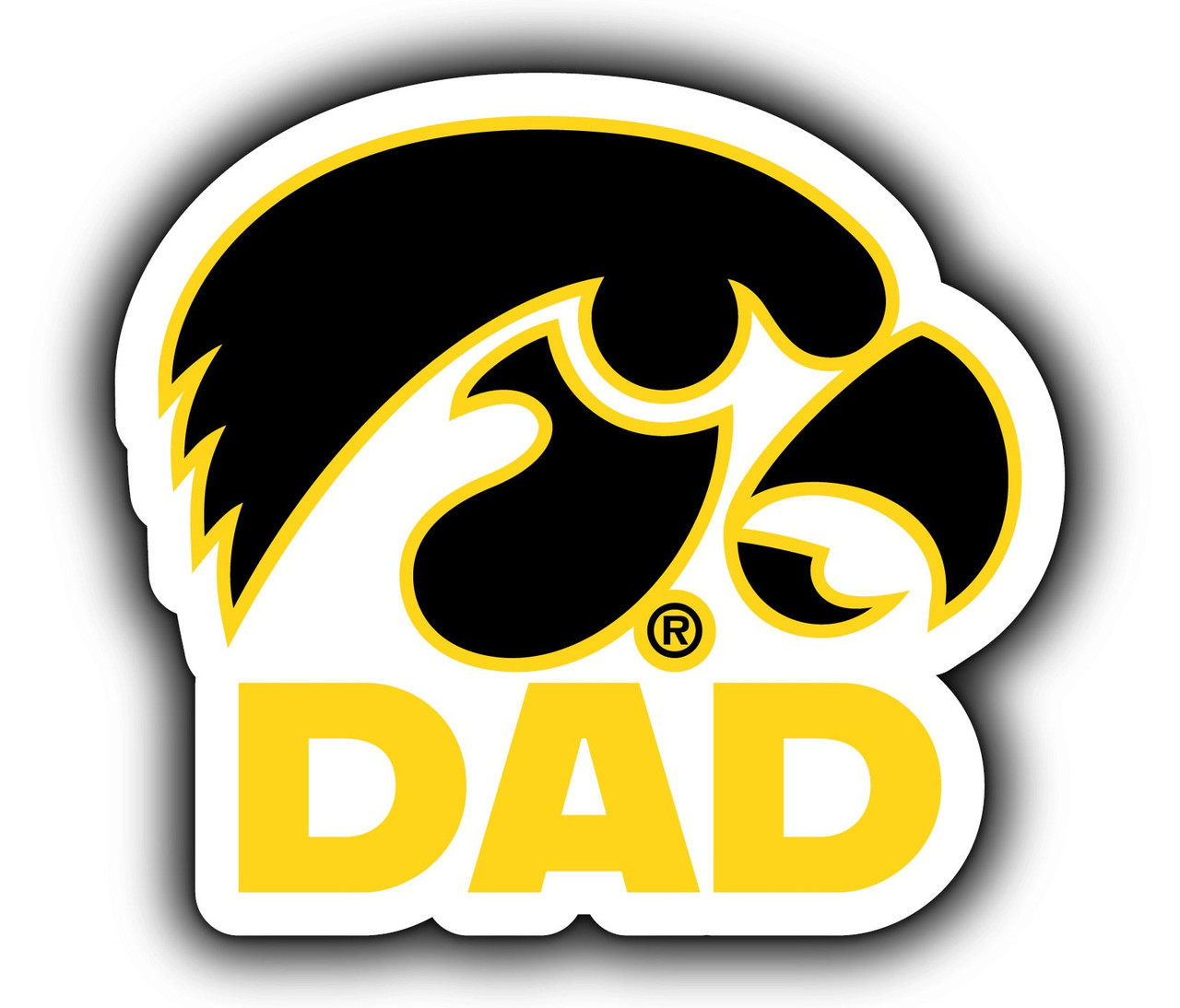 Iowa Hawkeyes 4-Inch Proud Dad Die Cut Decal