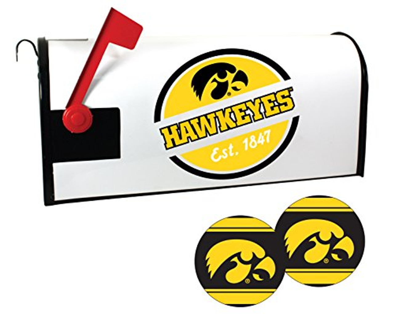 Iowa Hawkeyes Magnetic Mailbox Cover and Sticker Set