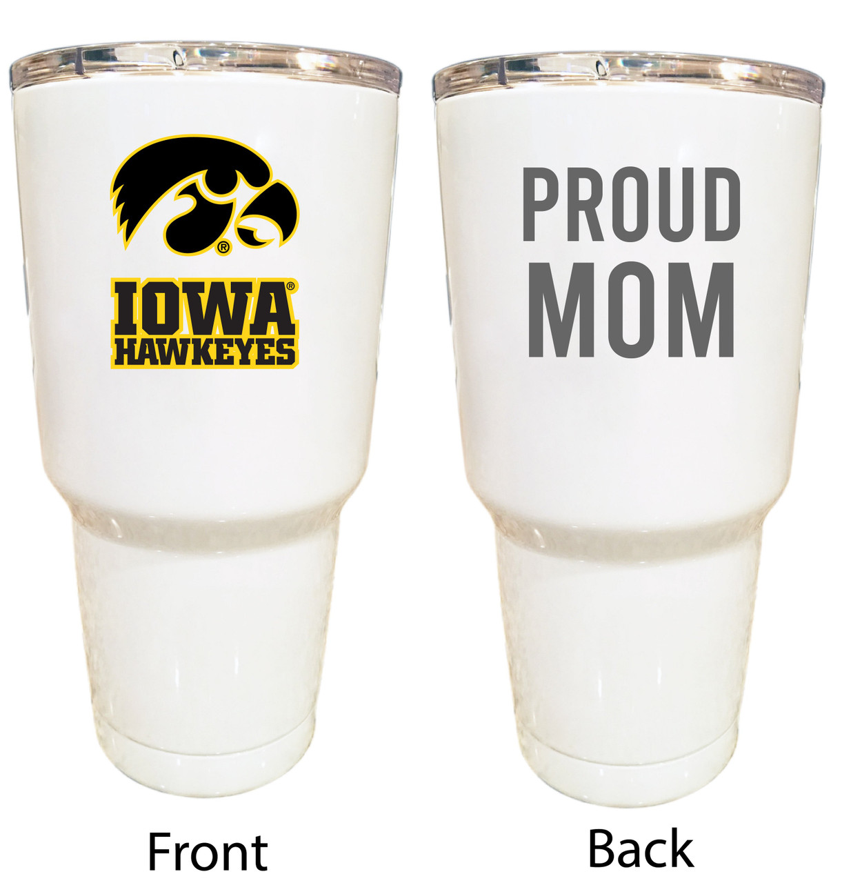 Iowa Hawkeyes Proud Mom 24 oz Insulated Stainless Steel Tumblers Choose Your Color.
