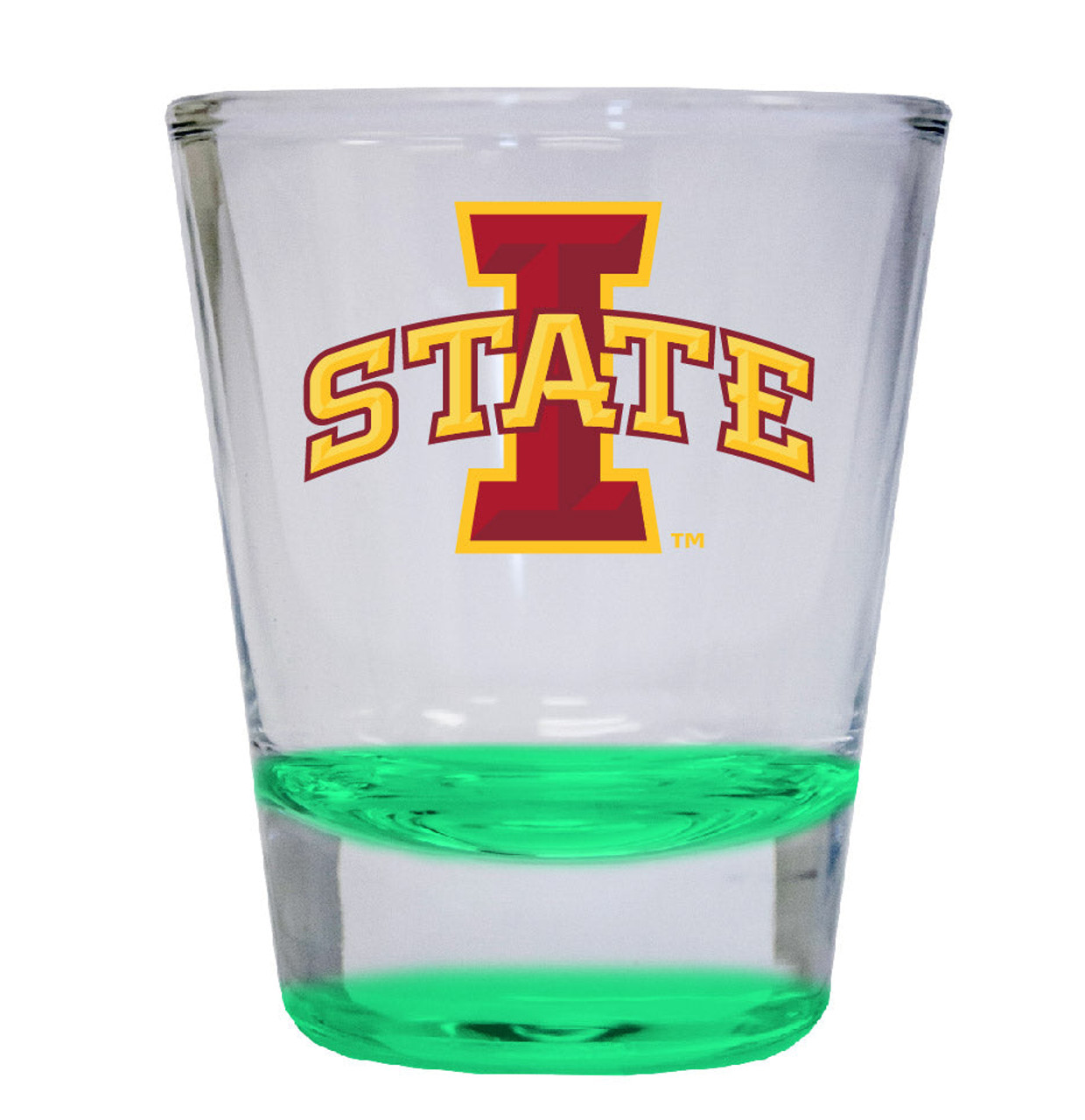 Iowa State Cyclones 2 ounce Color Etched Shot Glasses