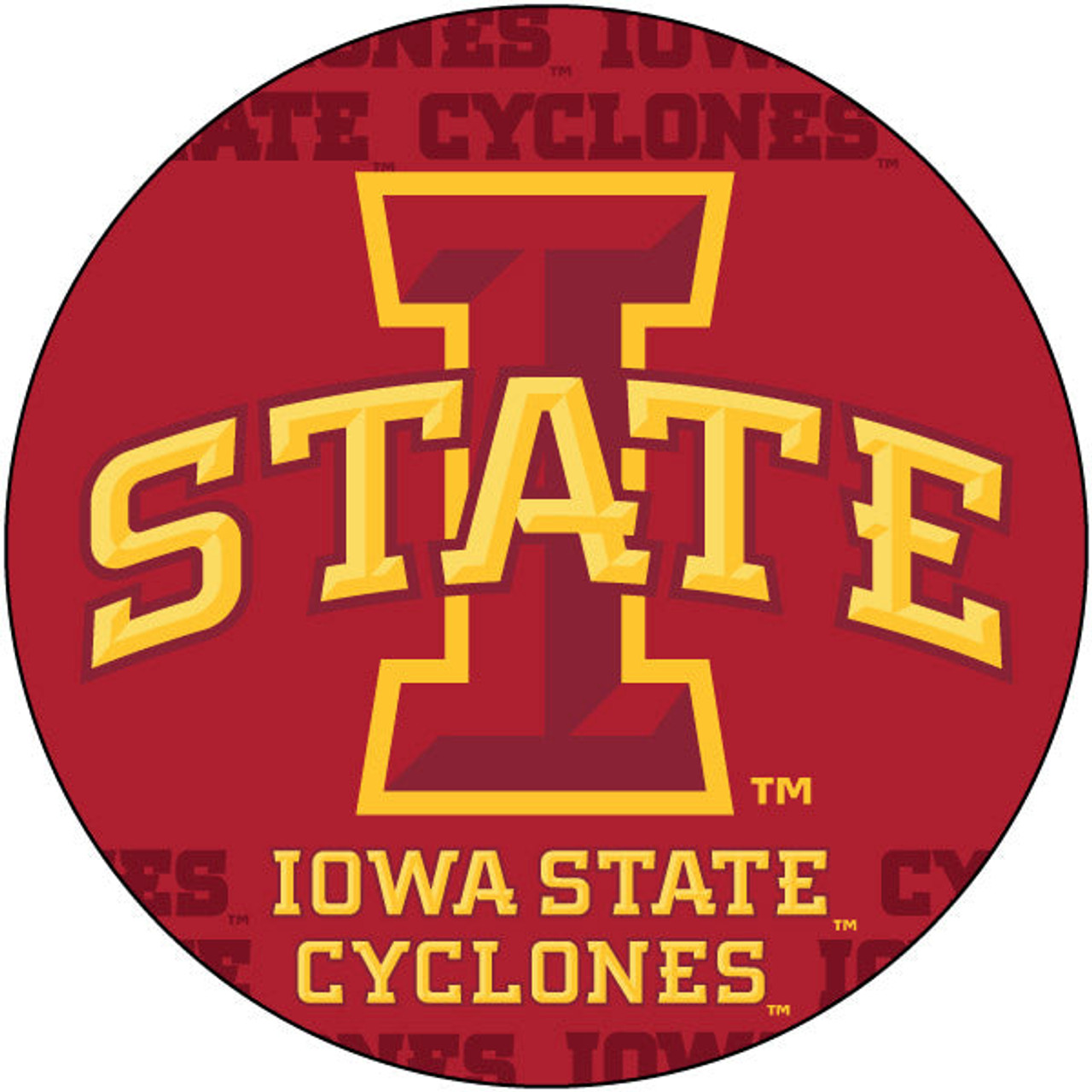 Iowa State Cyclones 4 Inch Round Word Magnet