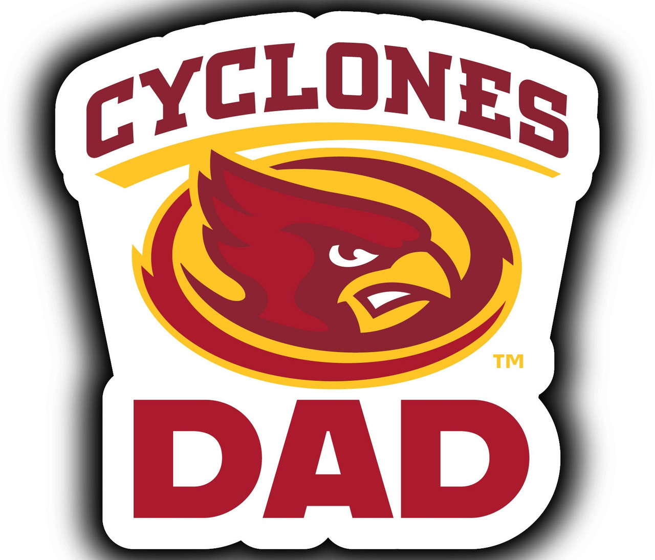 Iowa State Cyclones 4-Inch Proud Dad Die Cut Decal