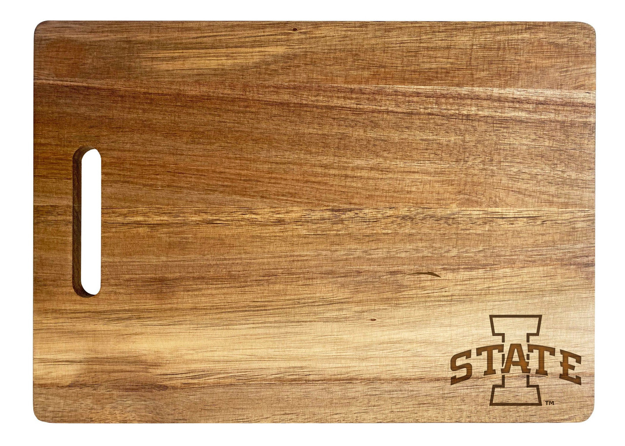 Iowa State Cyclones Engraved Wooden Cutting Board 10" x 14" Acacia Wood