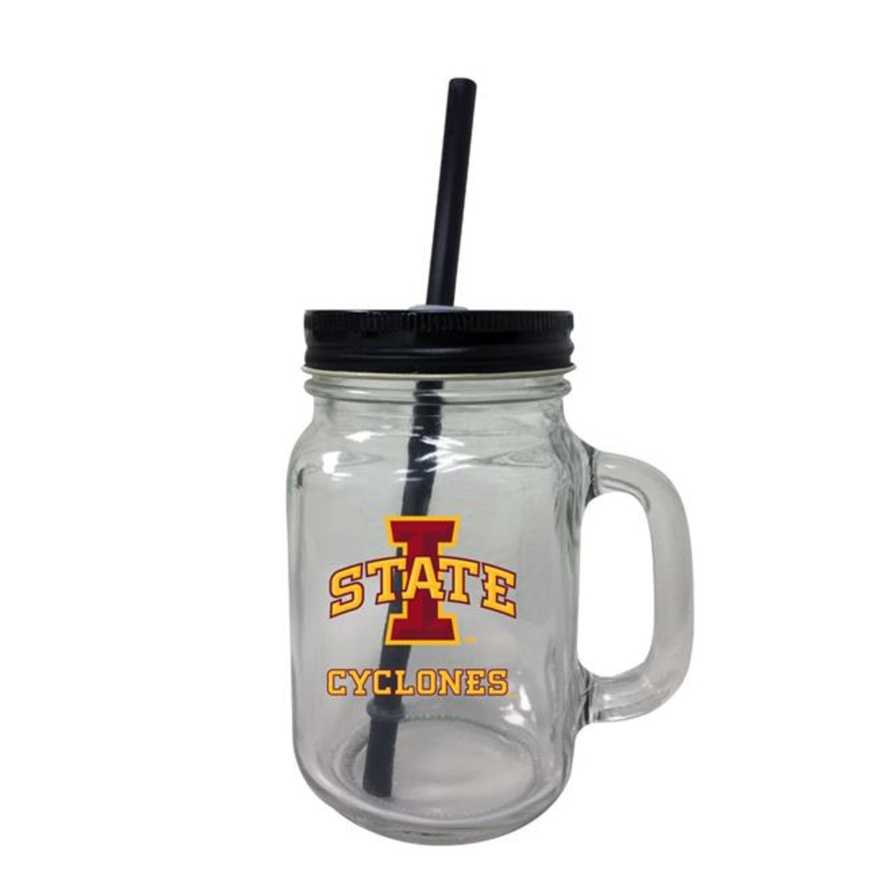 Iowa State Mason Jar Glass