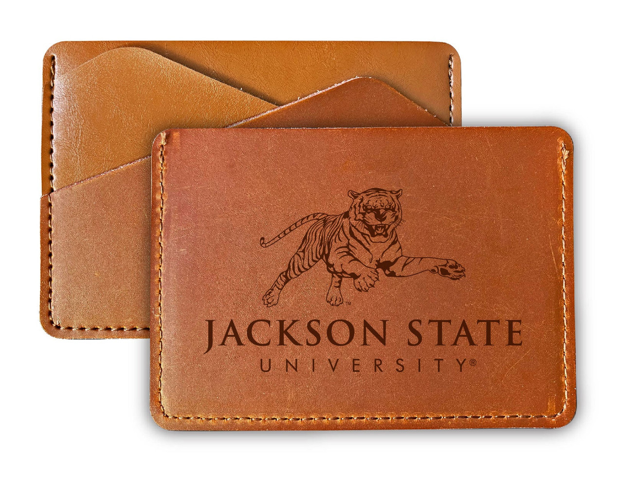 Jackson State University College Leather Card Holder Wallet