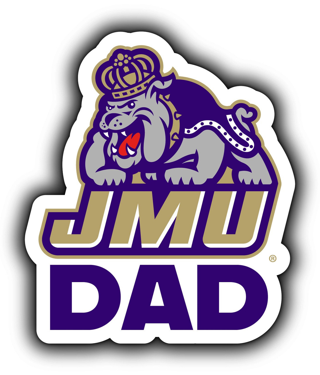 James Madison Dukes 4-Inch Proud Dad Die Cut Decal