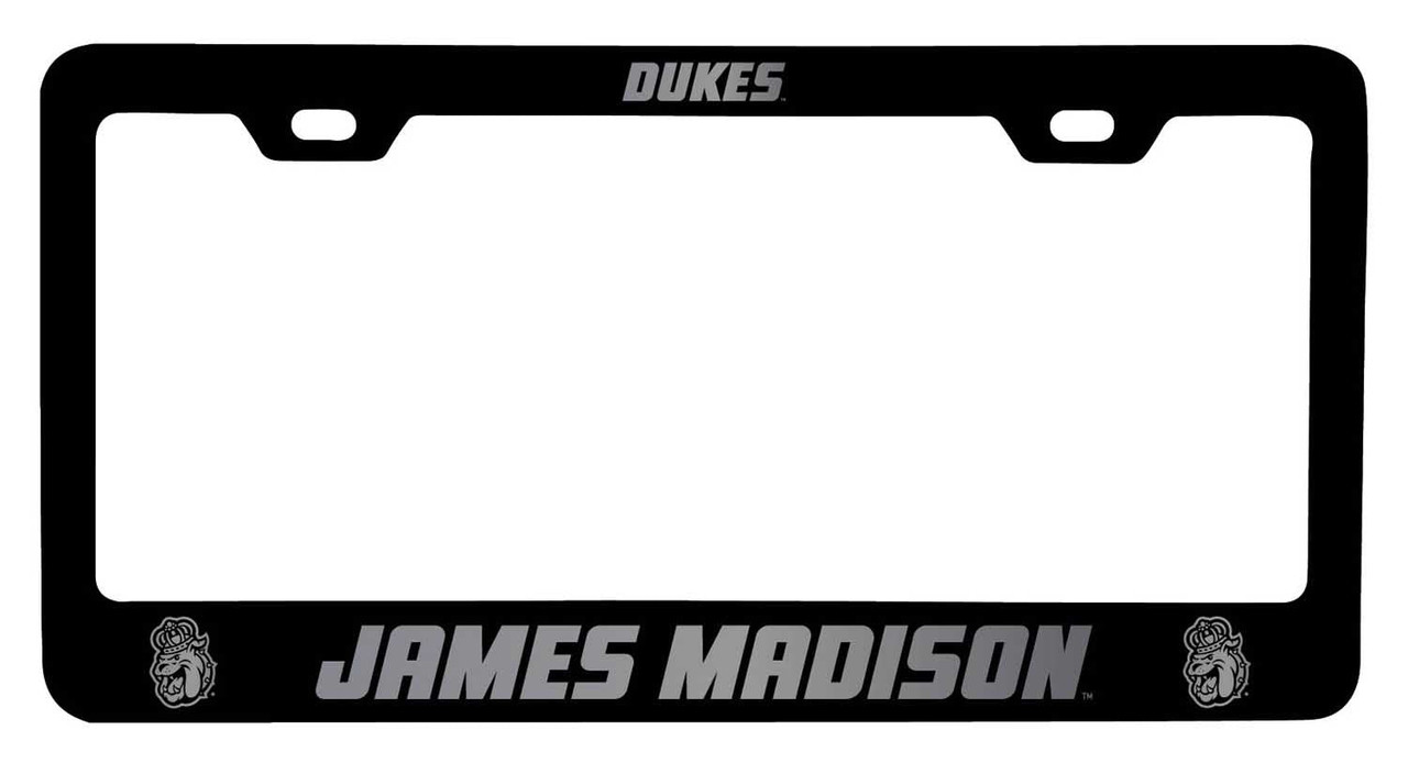 James Madison Dukes Laser Engraved Metal License Plate Frame Choose Your Color