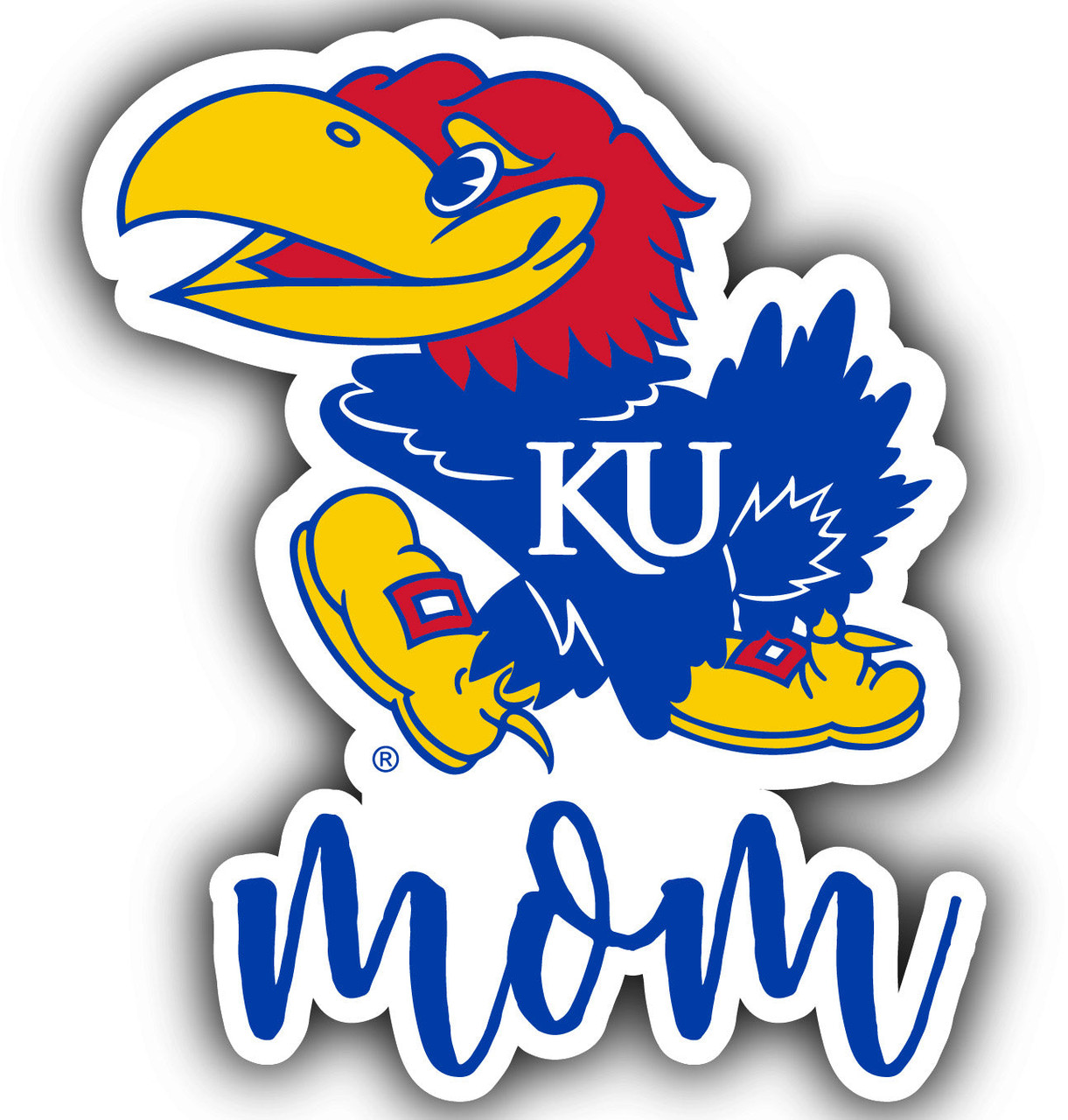 Kansas Jayhawks 4-Inch Proud Mom and Dad Die Cut Decal