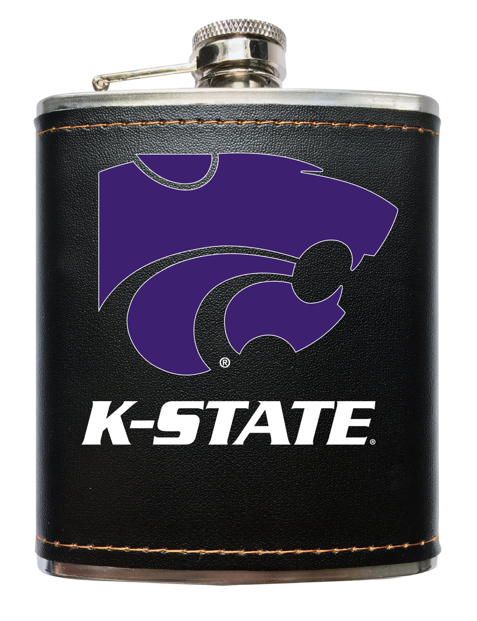 Kansas State Wildcats Black Stainless Steel 7 oz Flask