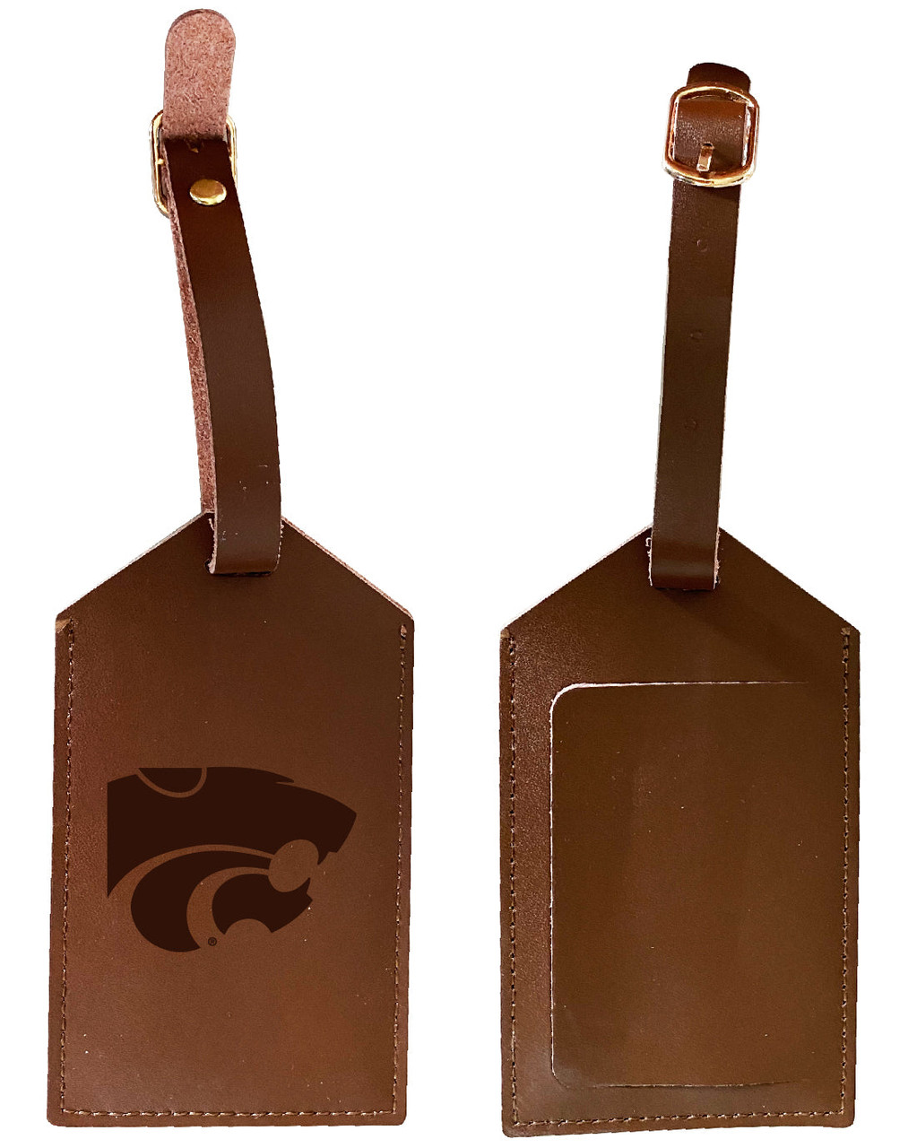 Kansas State Wildcats Leather Luggage Tag Engraved
