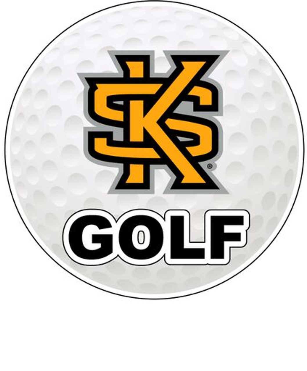 Kennesaw State University 4-Inch Round Golf Ball Vinyl Decal Sticker