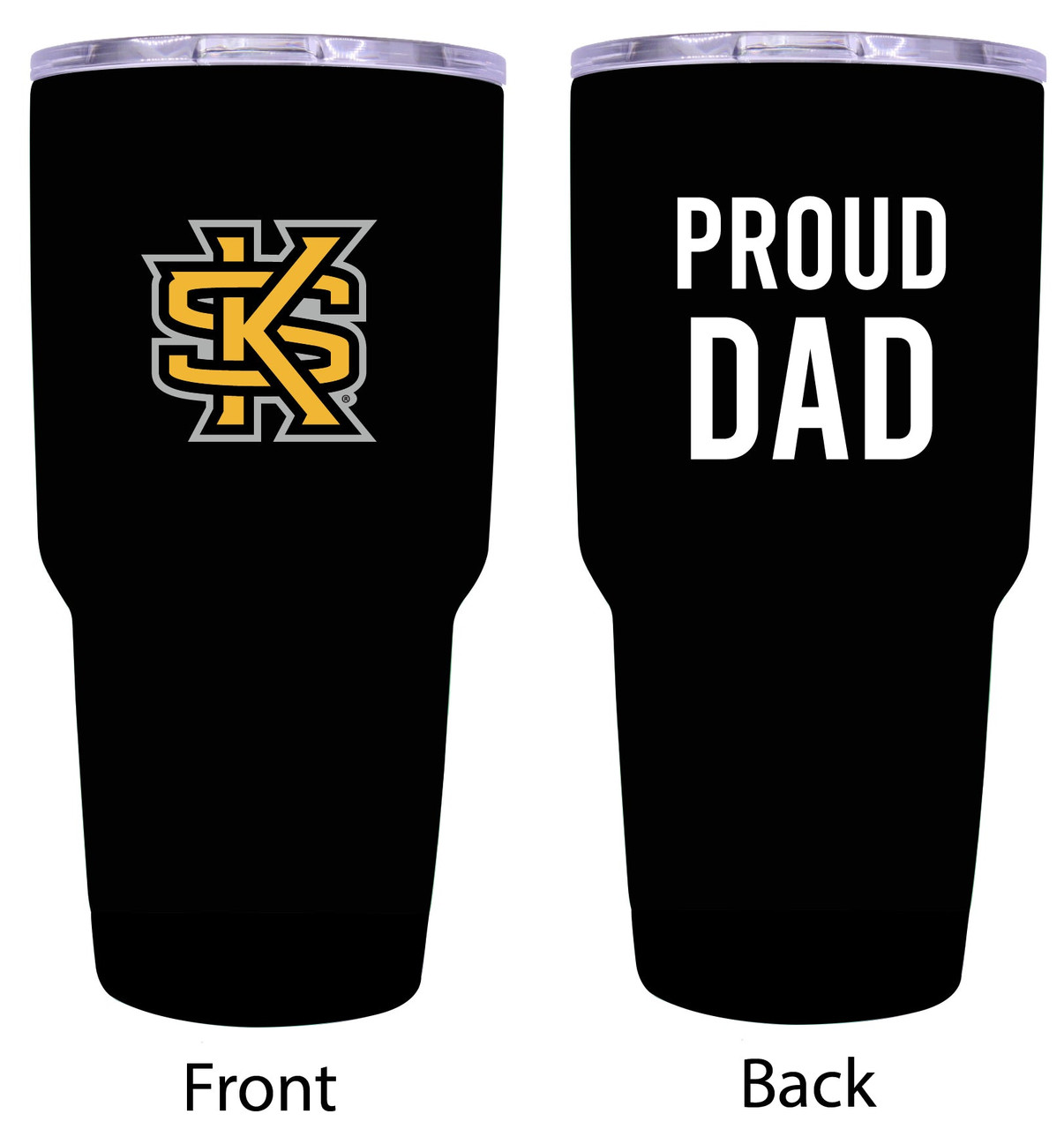 Kennesaw State University Proud Dad 24 oz Insulated Stainless Steel Tumblers Black.