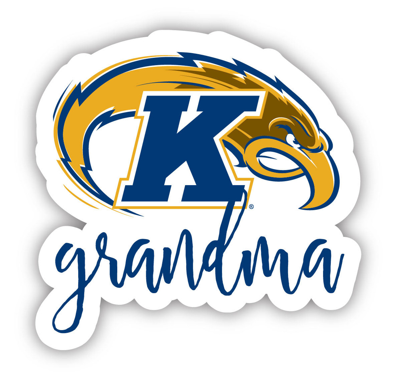 Kent State University 4 Inch Proud Grand Mom Die Cut Decal