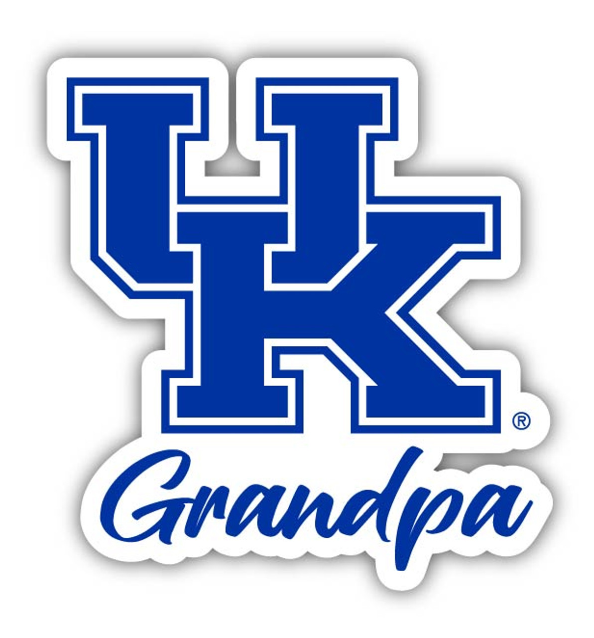 Kentucky Wildcats 4 Inch Proud Grandpa Die Cut Decal