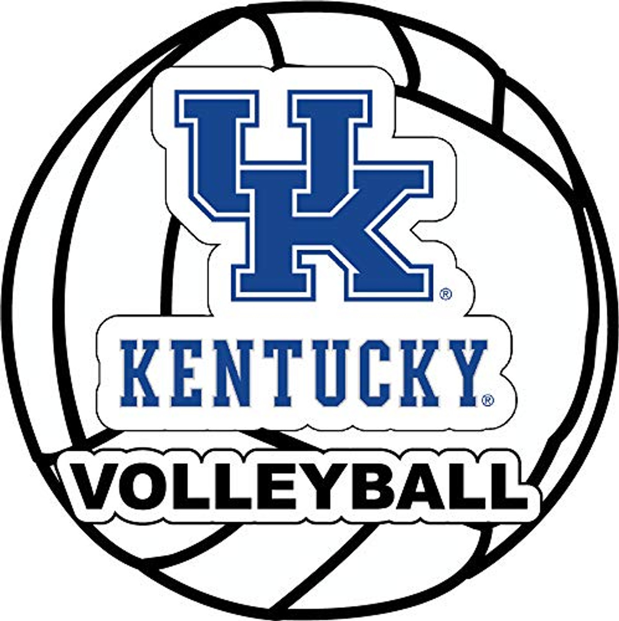 Kentucky Wildcats 4-Inch Round Volleyball Vinyl Decal Sticker