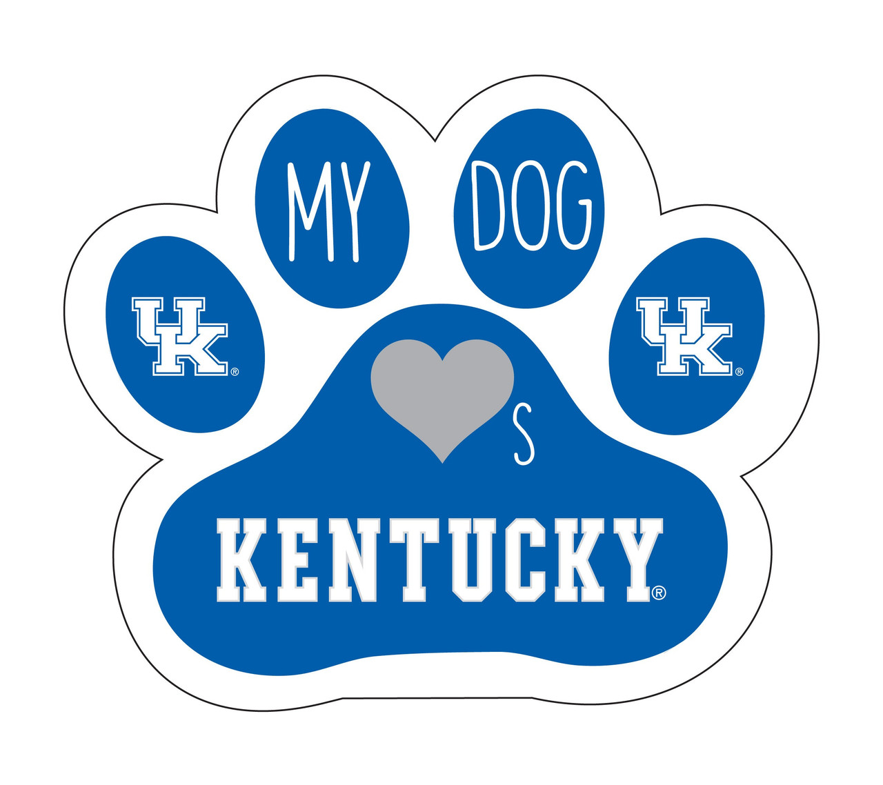 KENTUCKY WILDCATS STICKER-KENTUCKY DOG PEEL AND STICK DECAL