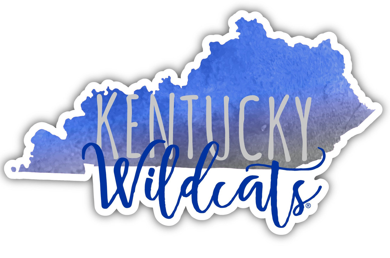 Kentucky Wildcats Watercolor State Die Cut Decal 2-Inch