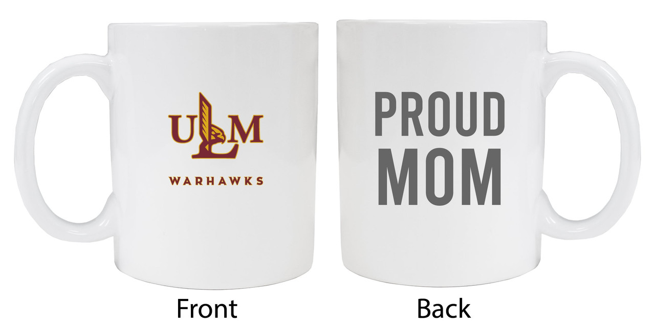 Louisiana Tech Bulldogs Proud Mom White Ceramic Coffee Mug 2-Pack (White).