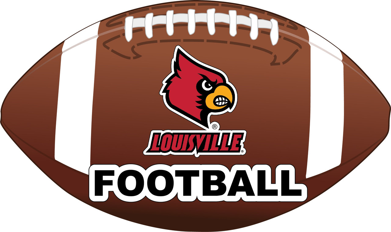 Louisville Cardinals 4-Inch NCAA Football Vinyl Decal Sticker