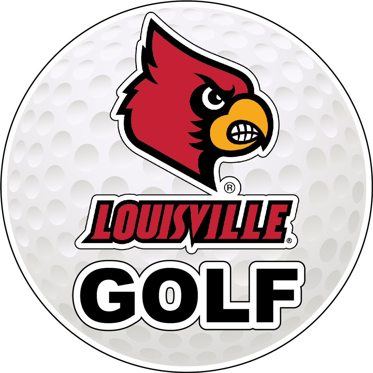 Louisville Cardinals 4-Inch Round Soccer Ball Vinyl Decal Sticker