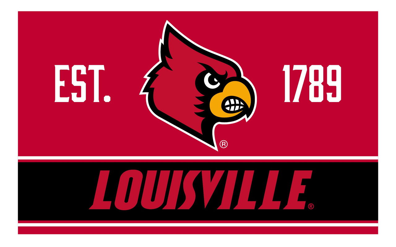 Louisville Cardinals Wood Sign with Frame