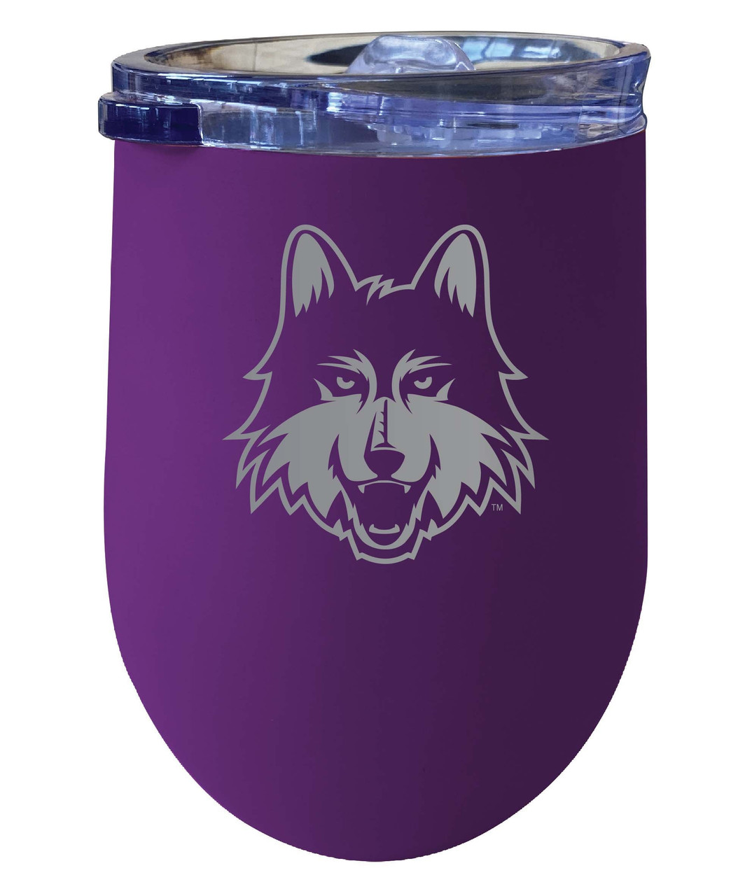 Loyola University Ramblers 12 oz Etched Insulated Wine Stainless Steel Tumbler Purple
