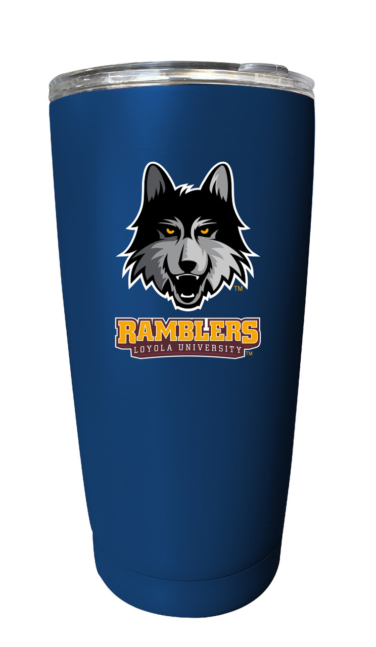 Loyola University Ramblers 16 oz Insulated Stainless Steel Tumbler Straight - Choose Your Color.