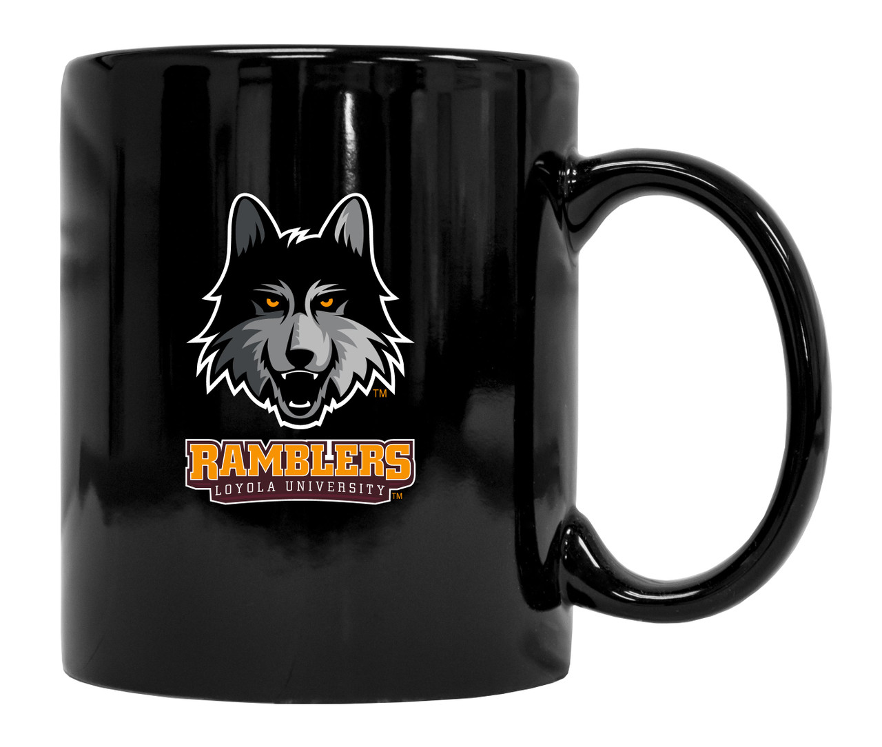 Loyola University Ramblers Black Ceramic Mug 2-Pack (Black).