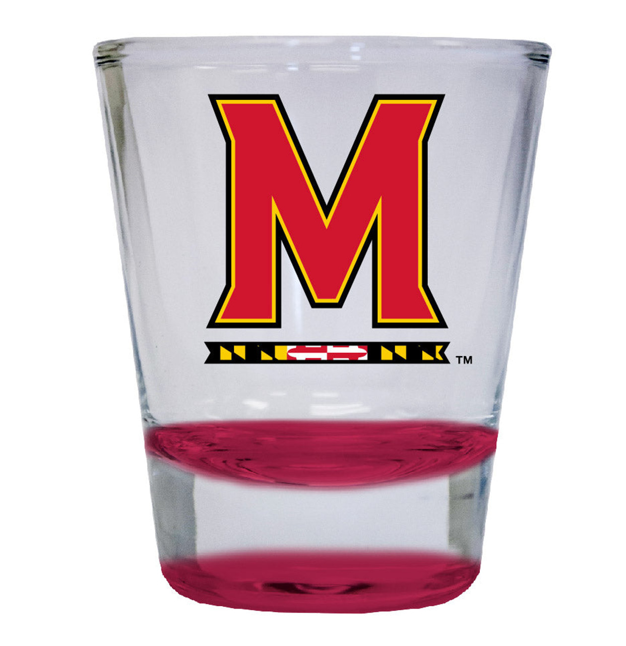 Maryland Terrapins 2 ounce Color Etched Shot Glasses - College Fabric Store
