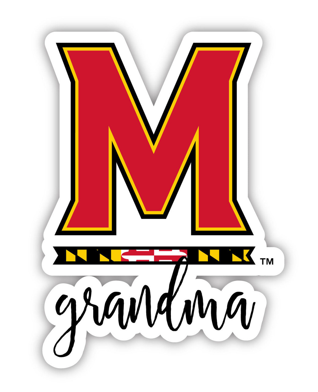 Maryland Terrapins 4 Inch Proud Grand Mom Die Cut Decal