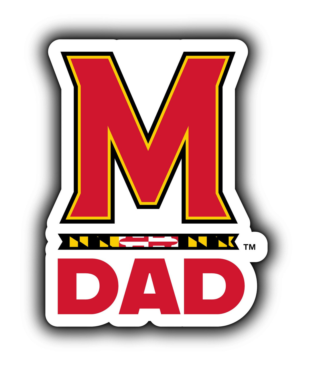 Maryland Terrapins 4-Inch Proud Dad Die Cut Decal