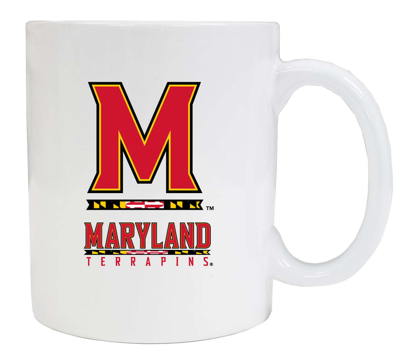 Maryland Terrapins White Ceramic Mug (White).