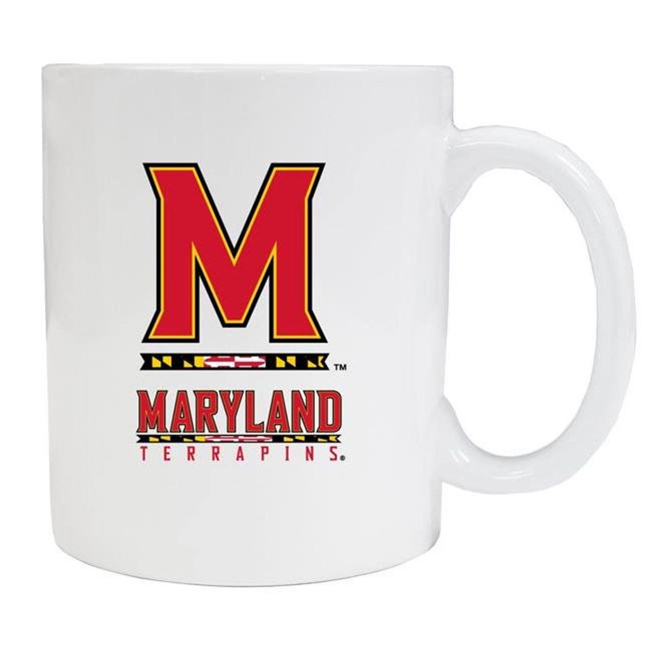 Maryland Terrapins White Ceramic Mug 2-Pack (White).