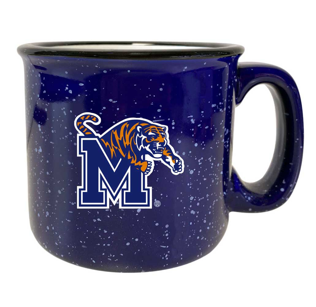 Memphis Tigers Speckled Ceramic Camper Coffee Mug (Choose Your Color).