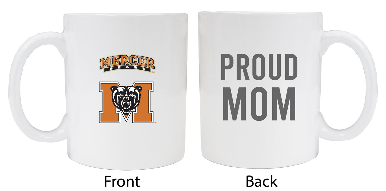 Mercer University Proud Mom White Ceramic Coffee Mug (White).