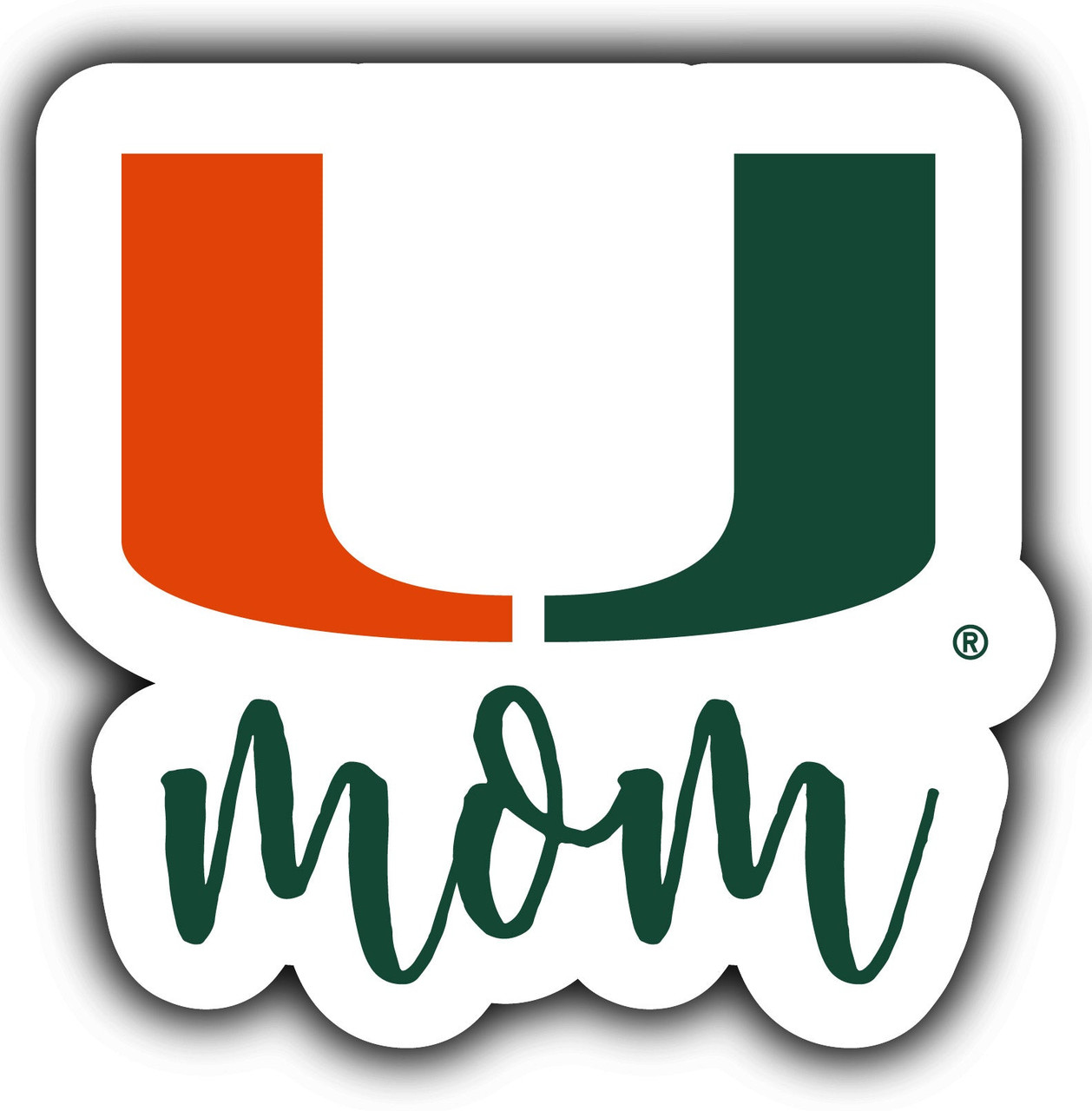 Miami Hurricanes Proud Mom 4-Inch Die Cut Decal